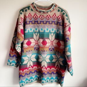 Vintage Needles & Yarn Aztec Southwestern Pullover Sweater